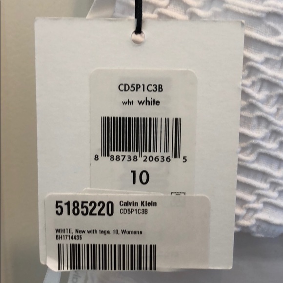 Calvin Klein white sleeveless dress size 10 NWT - Picture 5 of 8